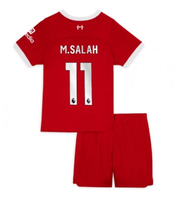 Liverpool Mohamed Salah #11 Hemmakläder Barn 2023-24 Kortärmad (+ Korta byxor)